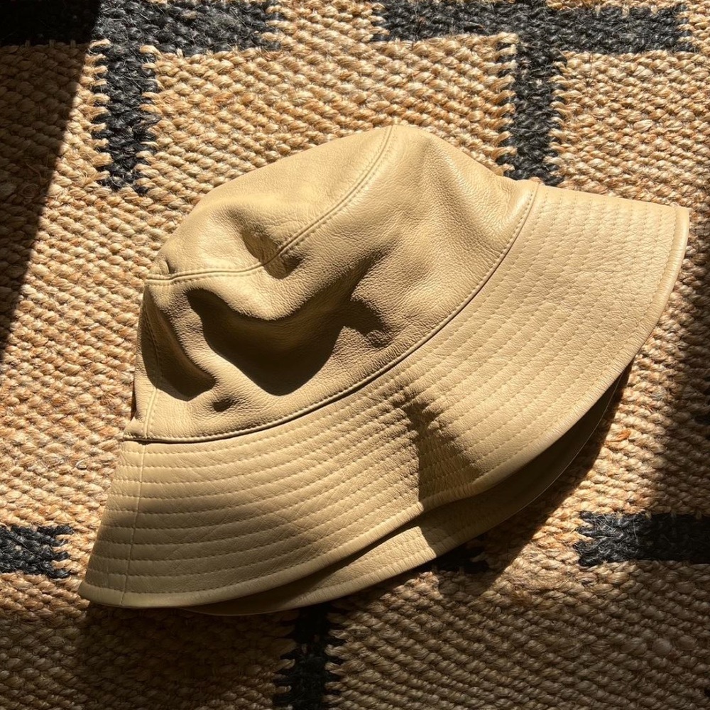 Clyde Tan Leather Bucket Hat